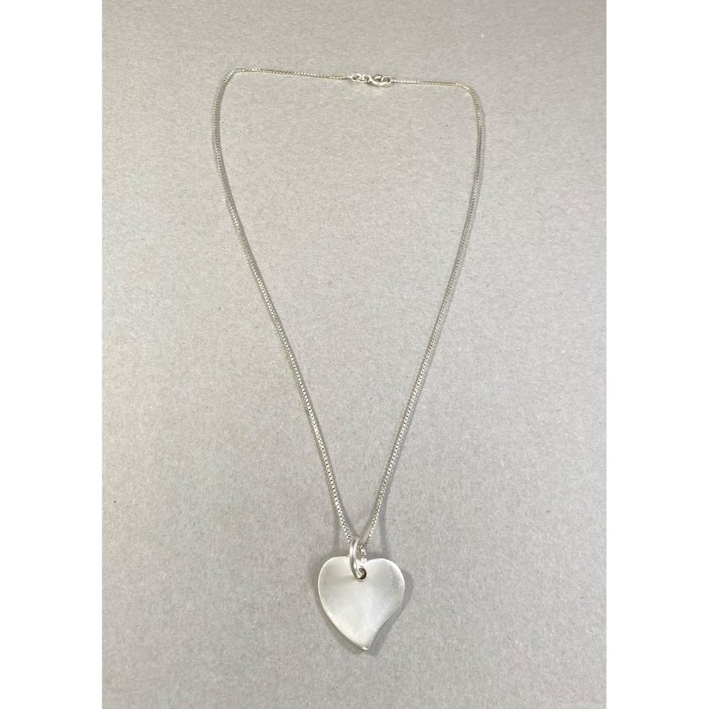 925 Italy Heart Necklace Chain Link Love Fine